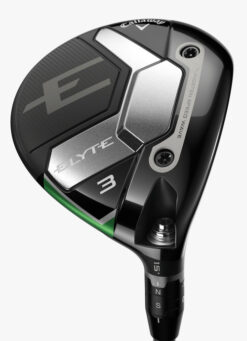 Callaway Golf Elyte Fairway Wood — polished chrome forged fairway wood on golf course