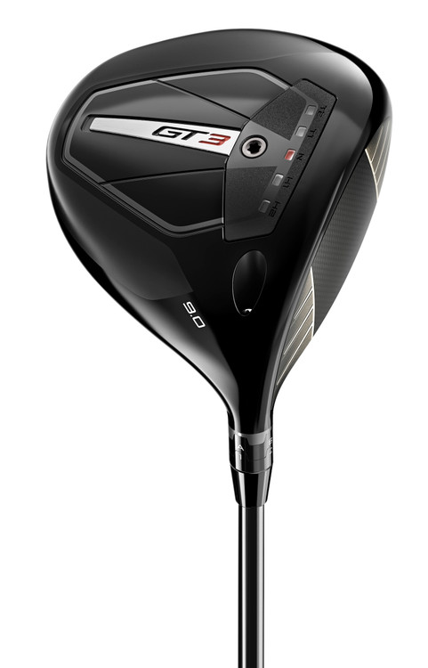 Titleist GT3 Driver — glossy black titanium golf driver with adjustable hosel on course
